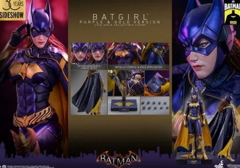 Batman Arkham Knight Figura Videogame Masterpiece 1/6 Batgirl (Purple and Gold Version) Exclusive 30 cm