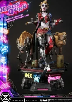 Batman Estatua Ultimate Premium Masterline Series Cyberpunk Harley Quinn Deluxe Bonus Version 60 cm