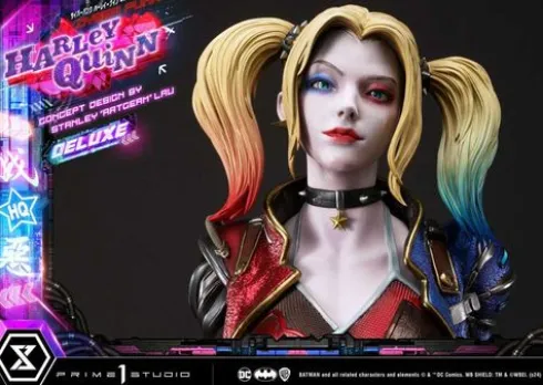 Batman Estatua Ultimate Premium Masterline Series Cyberpunk Harley Quinn Deluxe Bonus Version 60 cm