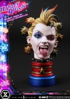 Batman Estatua Ultimate Premium Masterline Series Cyberpunk Harley Quinn Deluxe Bonus Version 60 cm