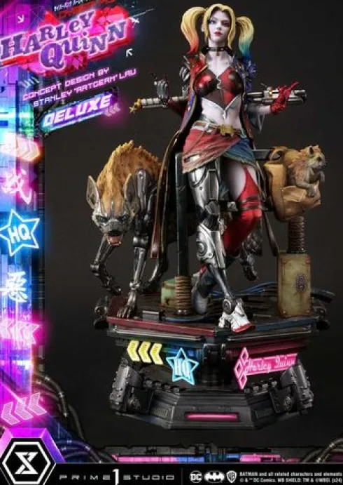 Batman Estatua Ultimate Premium Masterline Series Cyberpunk Harley Quinn Deluxe Bonus Version 60 cm