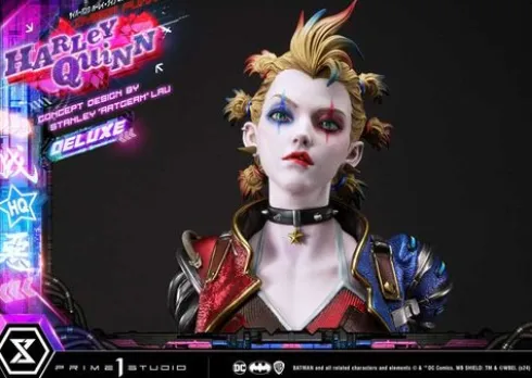 Batman Estatua Ultimate Premium Masterline Series Cyberpunk Harley Quinn Deluxe Bonus Version 60 cm