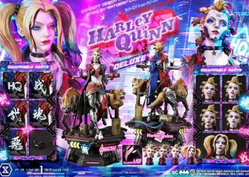 Batman Estatua Ultimate Premium Masterline Series Cyberpunk Harley Quinn Deluxe Bonus Version 60 cm