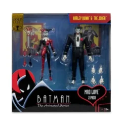 Batman: la serie animada DC Direct Figuras Harley Quinn & The Joker (Mad Love) (Gold Label) 18 cm