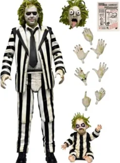 Beetlejuice Beetlejuice Figura 7 Scale Ultimate Striped Suit Beetlejuice 18 cm