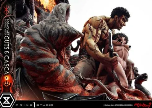 Berserk Estatua Legacy Art Kentaro Miura 1/4 Guts & Casca Bonus Version 72 cm