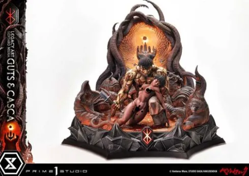Berserk Estatua Legacy Art Kentaro Miura 1/4 Guts & Casca 72 cm