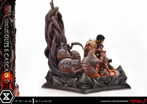 Berserk Estatua Legacy Art Kentaro Miura 1/4 Guts & Casca 72 cm