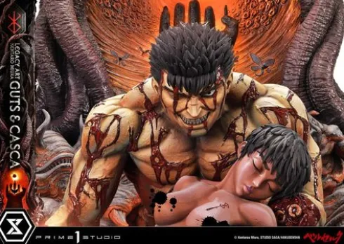Berserk Estatua Legacy Art Kentaro Miura 1/4 Guts & Casca 72 cm