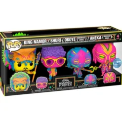 Blister 4 figuras POP Marvel Black Panther Wakanda Forever Exclusive