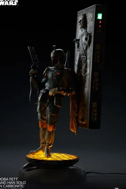 Boba Fett and Han Solo in Carbonite Premium Format Star Wars