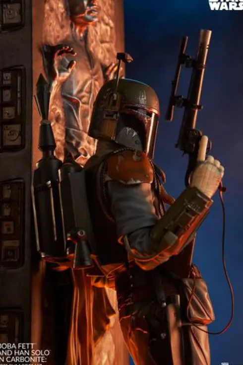 Boba Fett and Han Solo in Carbonite Premium Format Star Wars