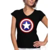Camiseta Mujer Escudo Clásico Capitan América Marvel