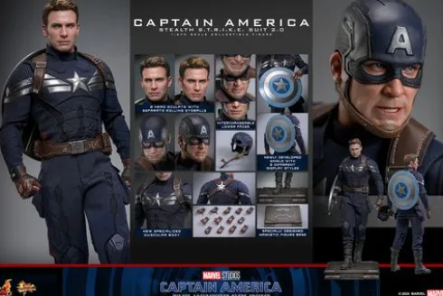 Captain America: The Winter Soldier Figura 1/6 Movie Masterpiece Captain America (Stealth S.T.R.I.K.E. Suit) 2.0