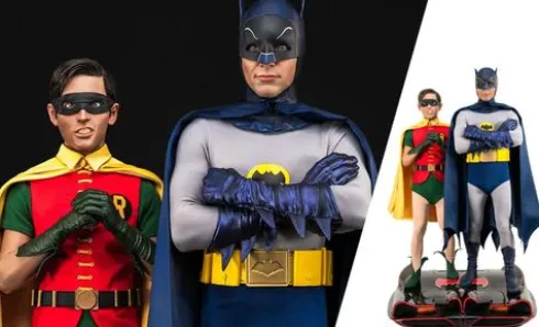DC Comics Estatua 1/4 Diorama Batman & Robin 1966 52 cm