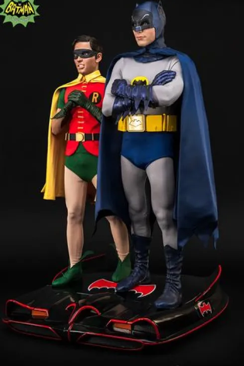 DC Comics Estatua 1/4 Diorama Batman & Robin 1966 52 cm