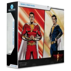 DC Multiverse Figuras Paquete de 2 Shazam (Battle Damage) & Freddie Freeman (Gold Label) 18 cm