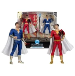 DC Multiverse Figuras Paquete de 2 Shazam (Battle Damage) & Freddie Freeman (Gold Label) 18 cm