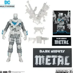 DC Multiverse Figura The Grim Knight (Dark Nights Metal) (Black & White Accent Edition) (Gold Label) 18 cm