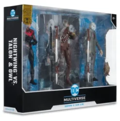 DC Multiverse Pack de 3 Figuras Paquete de 3 Nightwing vs. Talon & Owl (Batman: The Court of Owls) (Gold Label) 18 cm