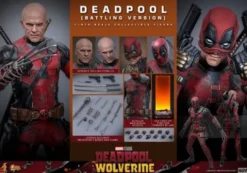 Deadpool & Wolverine Movie Masterpiece Figura 1/6 Deadpool (Battling Version) 30 cm