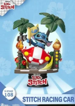 Disney: Lilo y Stitch – Diorama de PVC del coche de carreras de Stitch