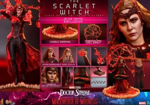 Doctor Strange en el Multiverso de la Locura Figura Movie Masterpiece 1/6 The Scarlet Witch (Deluxe Version) 28 cm