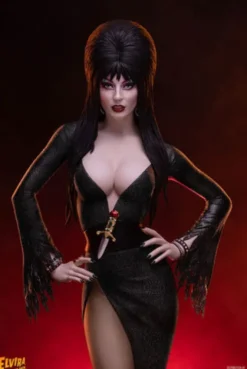 Elvira: Mistress of the Dark Estatua 1/4 Elvira (Black Glitter Dress) 48 cm