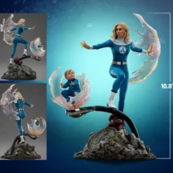 Fantastic Four Estatua 1/10 Art Scale Invisible Woman and Franklin 28 cm