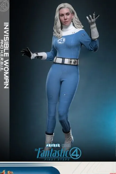 Fantastic Four First Steps Figura Movie Masterpiece 1/6 Invisible Woman and Herbie Deluxe Version
