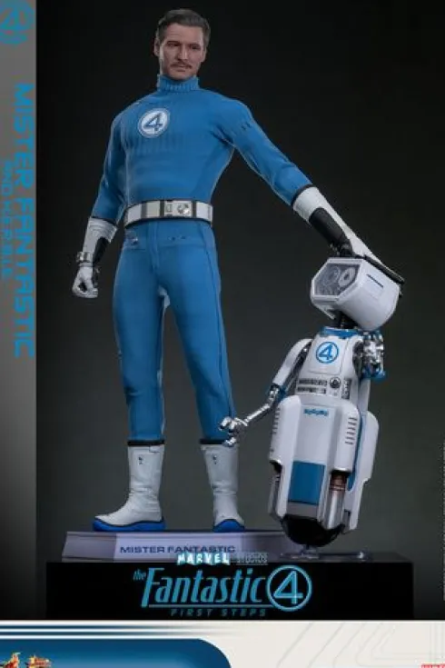 Fantastic Four First Steps Figura Movie Masterpiece 1/6 Mr Fantastic and Herbie Deluxe Version