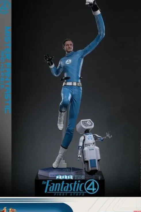 Fantastic Four First Steps Figura Movie Masterpiece 1/6 Mr Fantastic and Herbie Deluxe Version