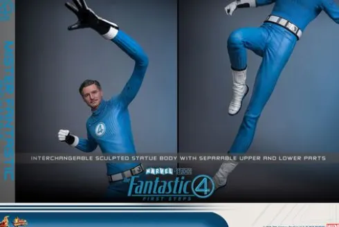 Fantastic Four First Steps Figura Movie Masterpiece 1/6 Mr Fantastic and Herbie Deluxe Version