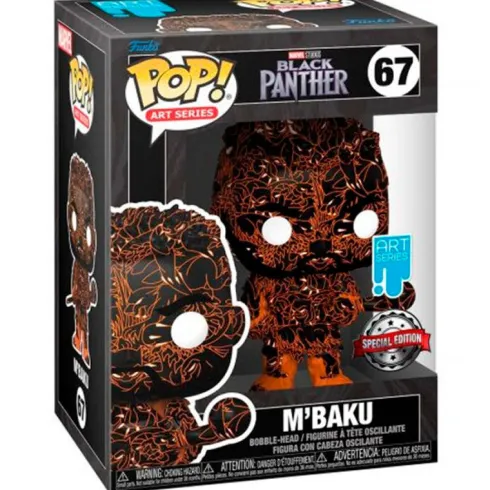 Figura POP Marvel Black Panther M Baku Artist + Case Exclusive