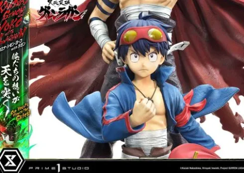 Gurren Lagann Estatua Ultimate Premium Masterline Series 1/4 Kamina, Simon & Yoko with Lagann 97 cm