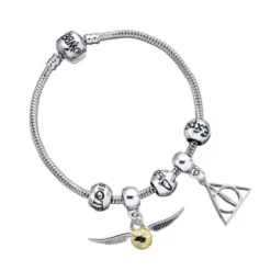 Harry Potter Brazalete Charm Set Deathly Beads (bañado en plata)
