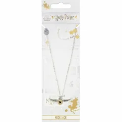 Harry Potter Collar con Colgante La Snitch Dorada (bañado en plata)