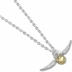 Harry Potter Collar con Colgante La Snitch Dorada (bañado en plata)