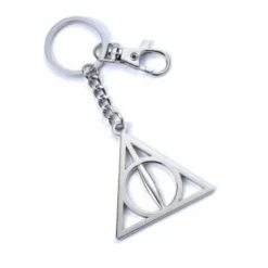 Harry Potter Llavero Deathly Hallows (bañado en plata)