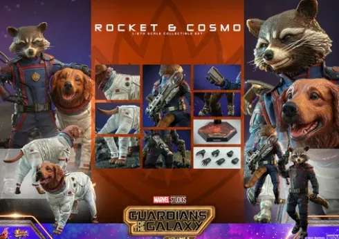 Hot Toys Guardians Of Galaxy Vol. 3 1/6 Rocket and Good Dog Cosmo