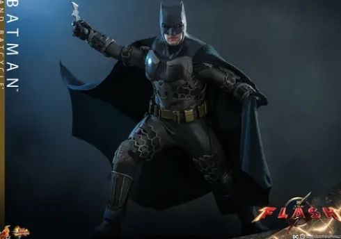 Hot Toys The Flash Figura Masterpiece 1/6 Batman & Batcycle