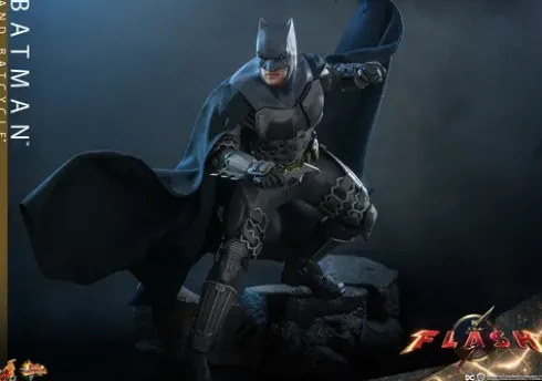Hot Toys The Flash Figura Masterpiece 1/6 Batman & Batcycle