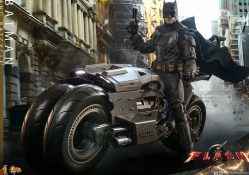 Hot Toys The Flash Figura Masterpiece 1/6 Batman & Batcycle