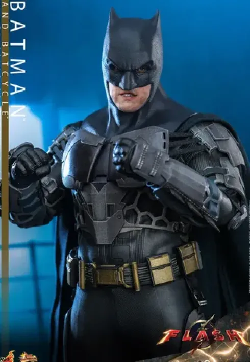 Hot Toys The Flash Figura Masterpiece 1/6 Batman & Batcycle