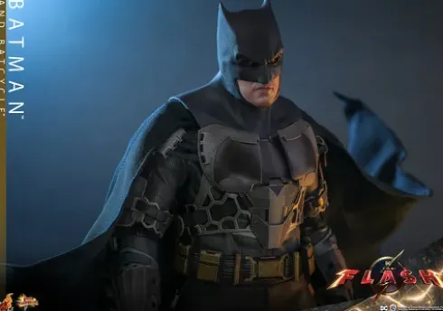 Hot Toys The Flash Figura Masterpiece 1/6 Batman & Batcycle