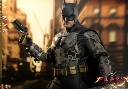 Hot Toys The Flash Figura Masterpiece 1/6 Batman & Batcycle