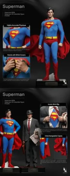 INART Superman 1978 Figura 1/6 Pack 2 Premium Version