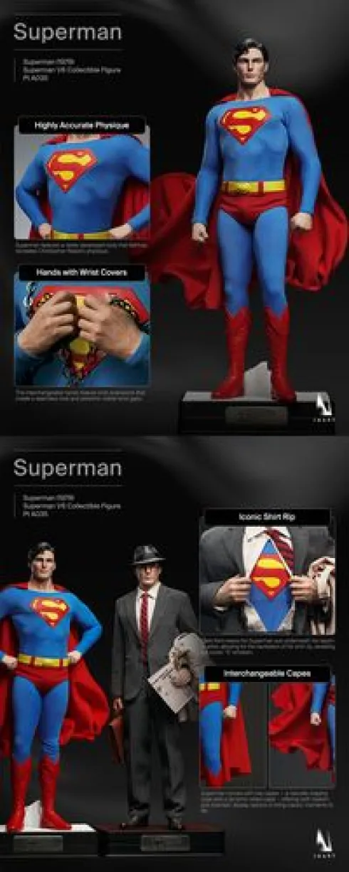 INART Superman 1978 Figura 1/6 Pack 2 Premium Version