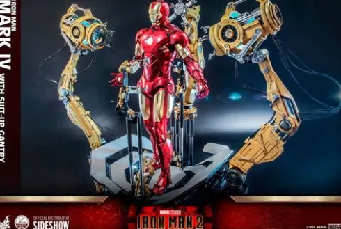 Iron Man 2 Figura 1/4 Iron Man Mark IV with Suit-Up Gantry 49 cm