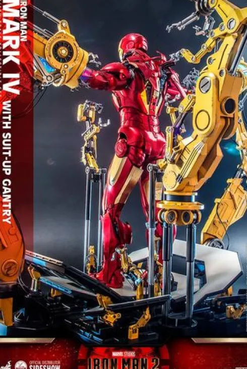 Iron Man 2 Figura 1/4 Iron Man Mark IV with Suit-Up Gantry 49 cm